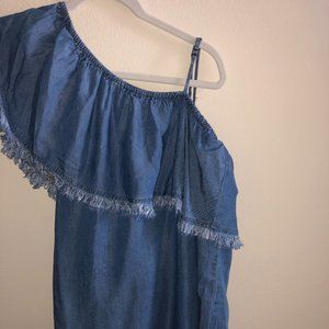 Splendid Off the Shoulder Denim Dress